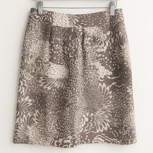 Halogen Silk Blend Lined Printed Skirt Size 8